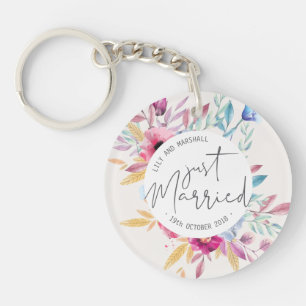 Elegant Ny gifta Bröllop Nyckelkedja