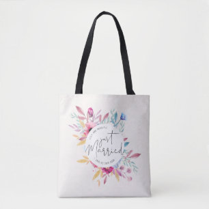 Elegant Ny gifta Bröllop Tote Bag Tygkasse