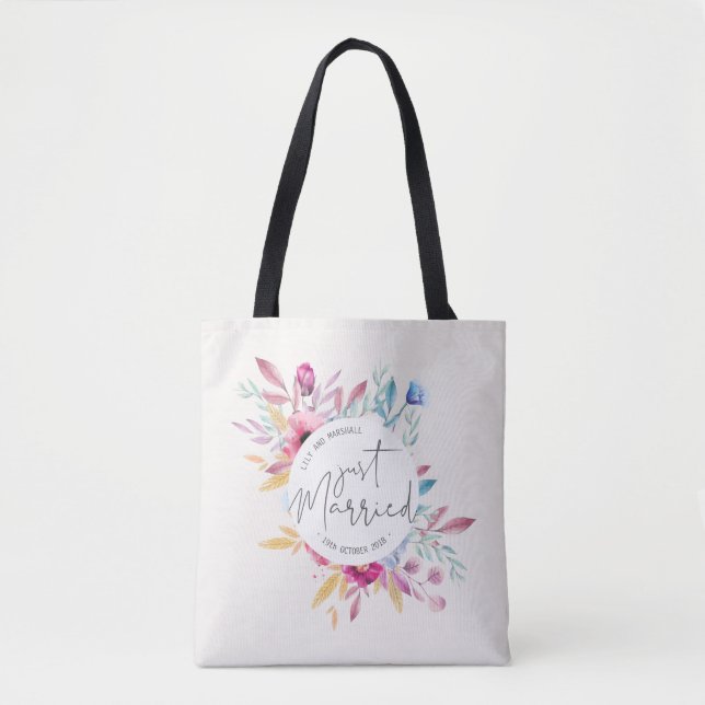 Elegant Ny gifta Bröllop | Tote Bag Tygkasse (Framsida)