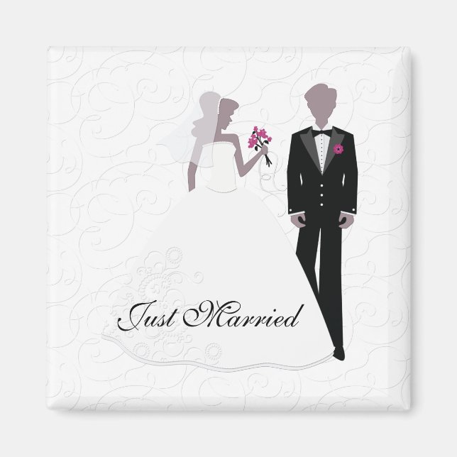 Elegant Ny gifta Magnet (Framsidan)