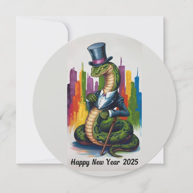 Elegant Nyår 2025-kort för affärsprofessionell anv Julkort (Framsida)