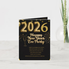 Elegant nyårsafton festinjudan kort