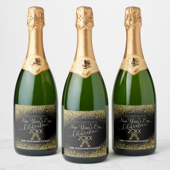 Elegant nyårsafton med champagne (Flaskor)