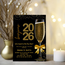 Elegant Nyårsfest-inbjudan med Champagne