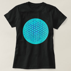 Elegant - nyblått tealblomma t shirt