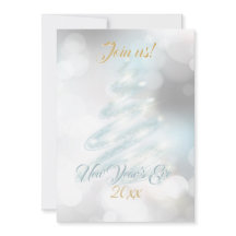 Elegant NYE Bokeh Company Helgdag Card