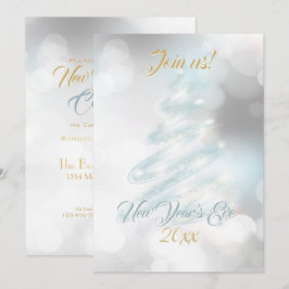 Elegant NYE Bokeh Company Helgdag Card Inbjudningar
