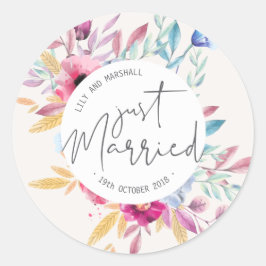Elegant Nygift Bröllop | Klistermärke Försegling