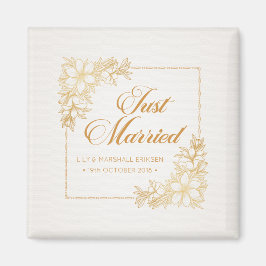 Elegant Nygift Bröllop | Kylmagnet Magnet