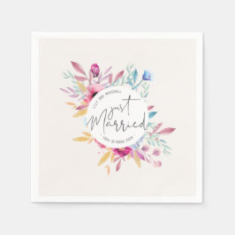 Elegant Nygift Bröllop | Pappersservett