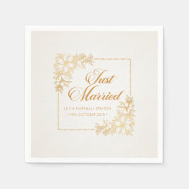 Elegant Nygift Bröllop | Pappersservett