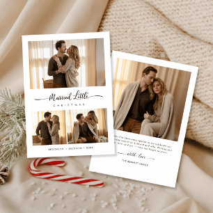 Elegant Nygift Jul Fotografi Julkort