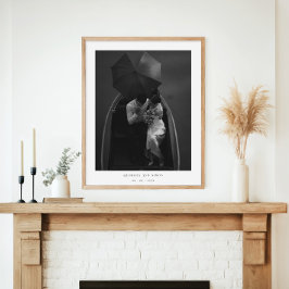 Elegant Nygift Par Anpassad Foto Bröllop Poster
