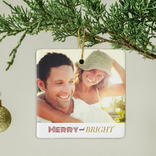 Elegant Nyligen använt merry och Bright Modern Sny Julgransprydnad Keramik