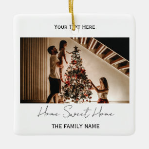 Elegant Nytt Hem Skript Ornament
