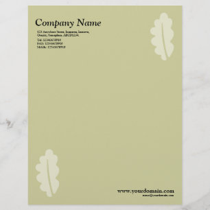 Elegant Oak Löv - Light Khaki Brevhuvud