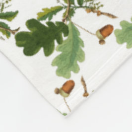 Elegant Oak Löv och Acorn Fleece Blanket