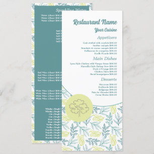 Elegant Oak Tree, Restaurang Slimline Meny