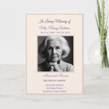 Elegant Obituary Bereavement Service Programs