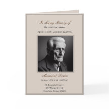 Elegant Obituary Bereavement Service Programs