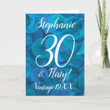 Elegant Ocean Blue 30 och Flirty Birthday