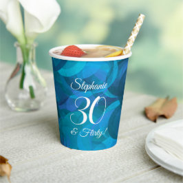 Elegant Ocean Blue 30 och Vänd Födelsedagsfest
