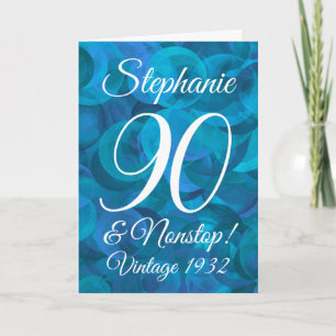 Elegant Ocean Blue 90 och Nonstop Birthday Kort