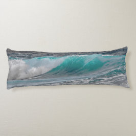 Elegant Ocean Waves Blue Water Serene Bedding Kroppskudde