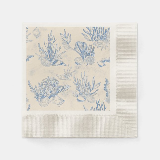Elegant Oceanblåfenad leksak Pappersservett (Framsidan)