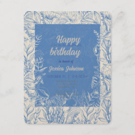 Elegant Oceanblåfenad leksak Tilläggskort