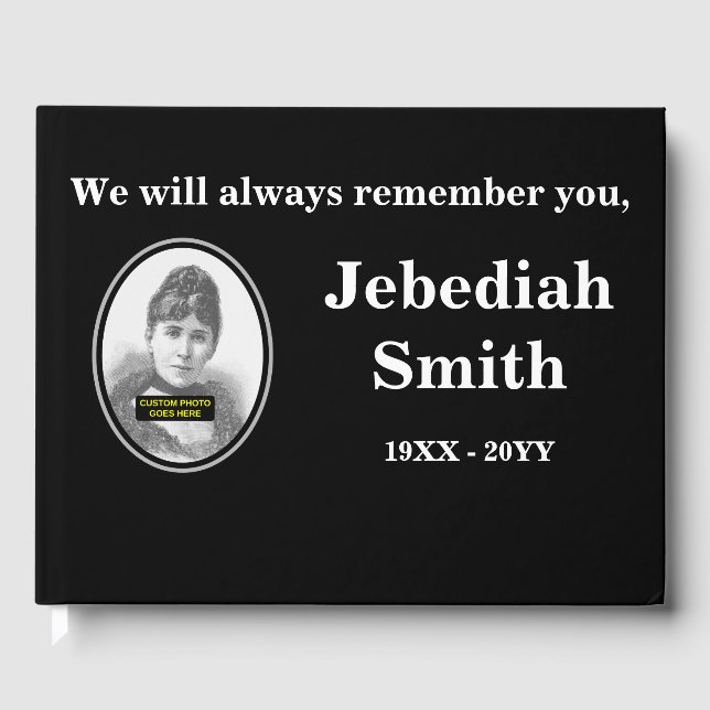 Elegant och anpassad minnesgäst Bok (Framsida)