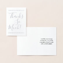 Elegant och anpassad "Tack så mycket!" Kort