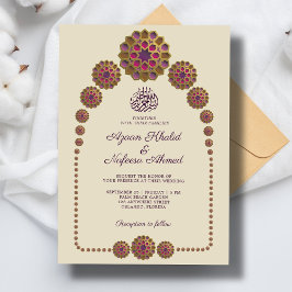Elegant och Blommigt Geometric Mönster Islamic Brö Inbjudningar