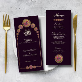 Elegant och Blommigt Geometric Mönster Islamic Brö Meny