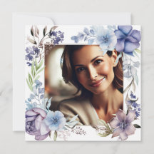 Elegant och blomstergivare mors dagskort med eget 