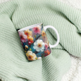 Elegant och brant Blommigt - Bloom Bolag med Färg Kaffemugg