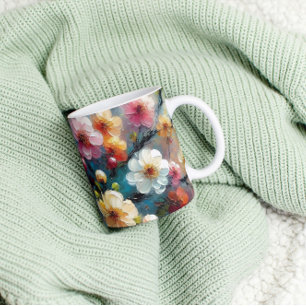 Elegant och brant Blommigt - Bloom Bolag med Färg Kaffemugg