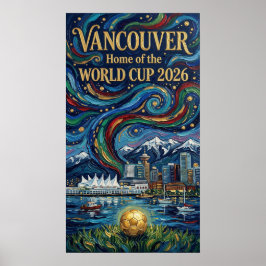 Elegant och charmig Vancouver-fotbollskonst Poster