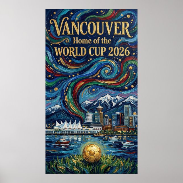 Elegant och charmig Vancouver-fotbollskonst Poster (Framsidan)