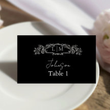 Elegant och Chic botanisk vapensköld Bröllop
