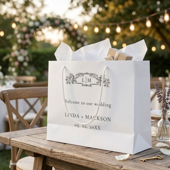 Elegant och Chic botaniskt vapensköld monogram brö (Skapare uppladdad)