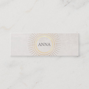 Elegant och Chic Enkel Namn Guld Circle Motif Mini Visitkort