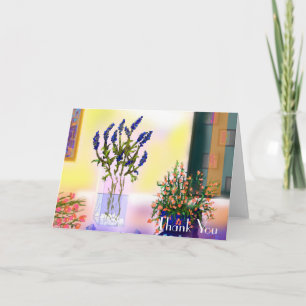 Elegant och chic färgrika blommor i Masonburk Tack Kort