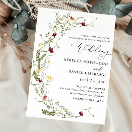 Elegant och Chic Fintvävar Bröllop Inbjudningar