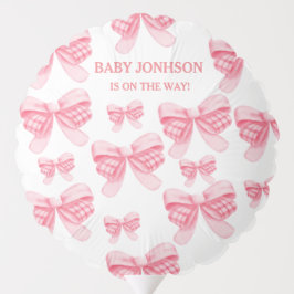 Elegant och Chic Rosa Bow Girl Baby Shower