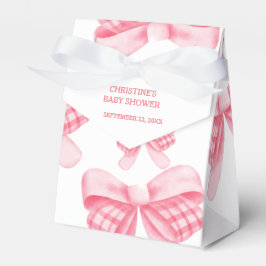 Elegant och Chic Rosa Bow Girl Baby Shower Presentaskar