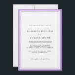 Elegant- och Chic-skript Lavender Bröllop Inbjudningar<br><div class="desc">Vi presenterar vår skickliga inbjudan till Lavender Wedding Suite,  där tidlös elegans möter contemporaryns charm.</div>