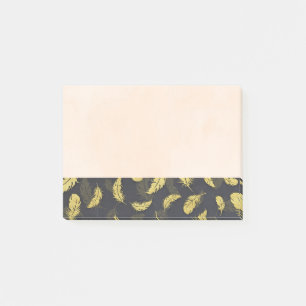 Elegant och Chic, svart och Guld, Gräns Post-it Block
