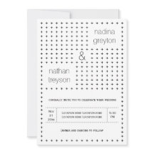 Elegant och chic, svart och vitt geometriskt bröll