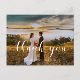 Elegant och chic tackkort för bröllop vykort